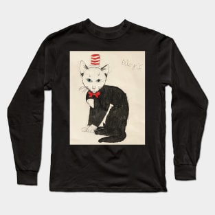 Cat in a Hat by Riley Long Sleeve T-Shirt